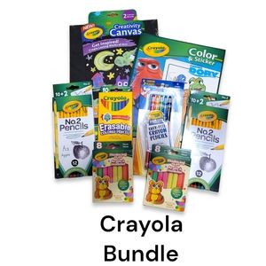 Crayola Arts Crafts Colors Stickers Clay Pencils and Canvas Bundle!